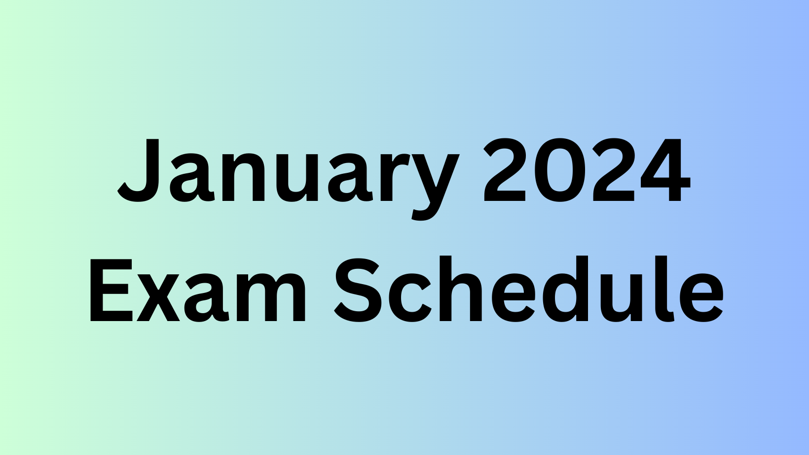 January 2024 Exam Schedule Wetaskiwin Composite High School